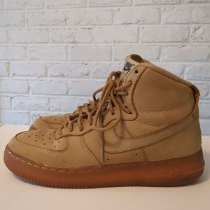 Nike Air Force 1 High Flax Wheat Brown 922066-203 Youth Shoes size 7Y